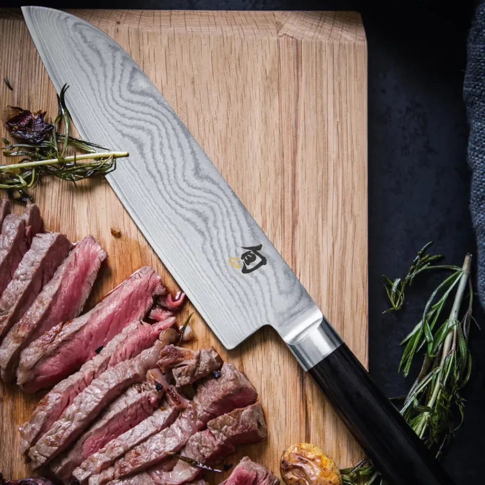 Santoku Knives|Japanese Knives^KAI Shun Classic santoku knife, 18 cm Silver-colouredBlack