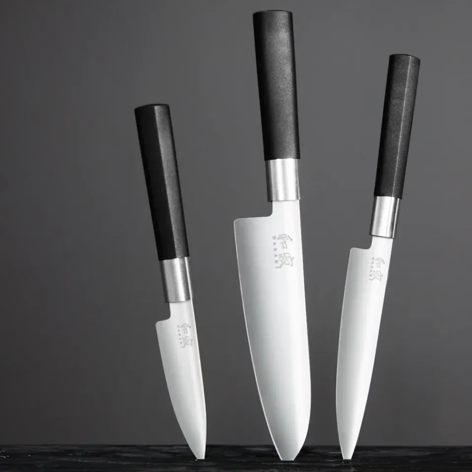 Other Knives|Japanese Knives^KAI Wasabi Black all knife, 10 cm Silver-colouredBlack