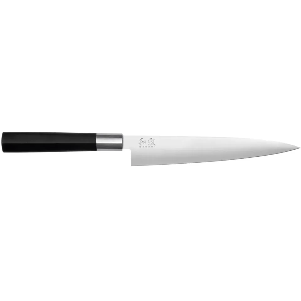 New KAI Wasabi Black filé knife, 18 cm Silver-colouredBlack