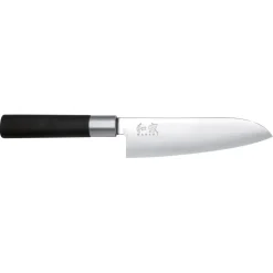 Hot KAI Wasabi Black santoku knife, 16,5 cm Silver-colouredBlack