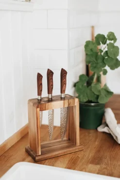 Knife Storage & Holders|Knife Blocks^Dorre Kaira knife block 23.4 cm, Acacia wood Brown