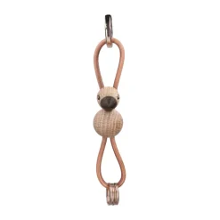Sale Kay Bojesen Denmark Kaj Bojesen bird keyring, Oak, natural leather Brown
