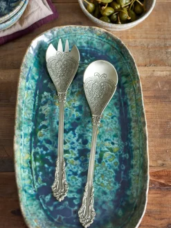 Hot Bloomingville Kalima salad servers 2 pieces, Brass Gold-coloured