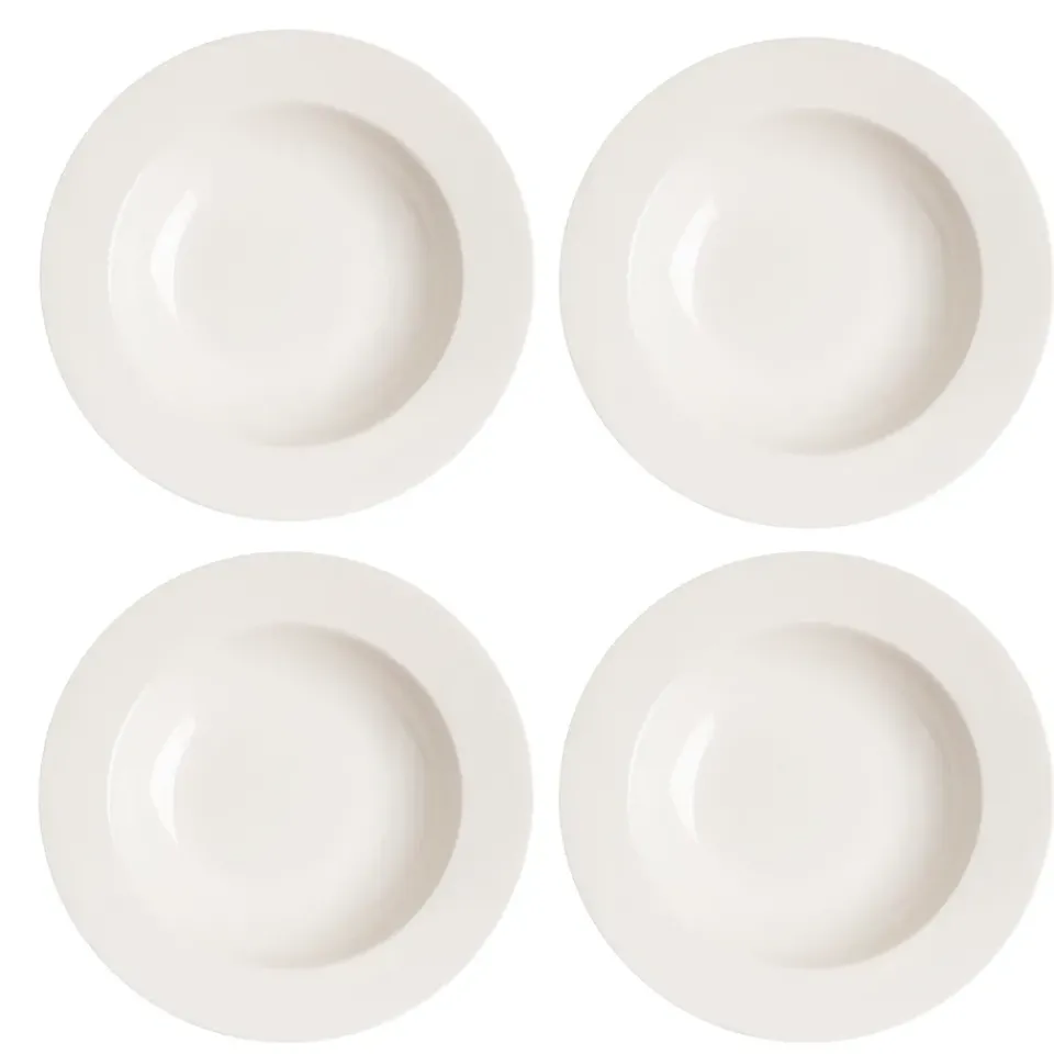 Deep Plates^Scandi Living Kalk deep plate 23 cm 4-pack, White