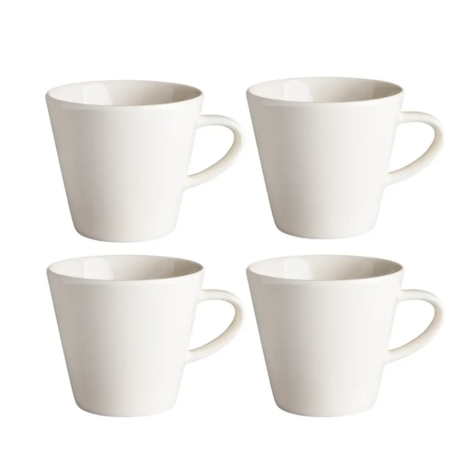 Coffee Cups^Scandi Living Kalk mug 30 cl 4-pack, White