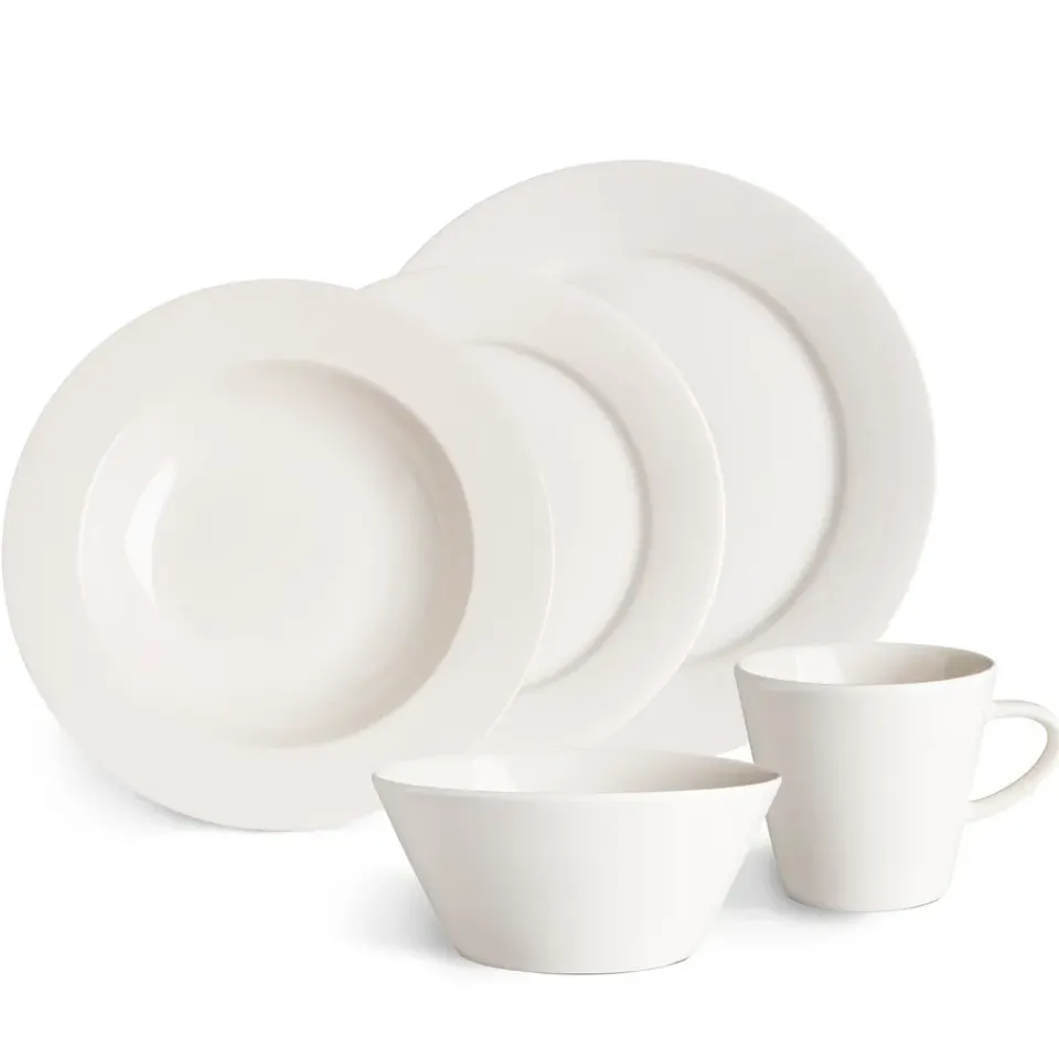 Scandi Living Kalk plate 28 cm 4-pack, White