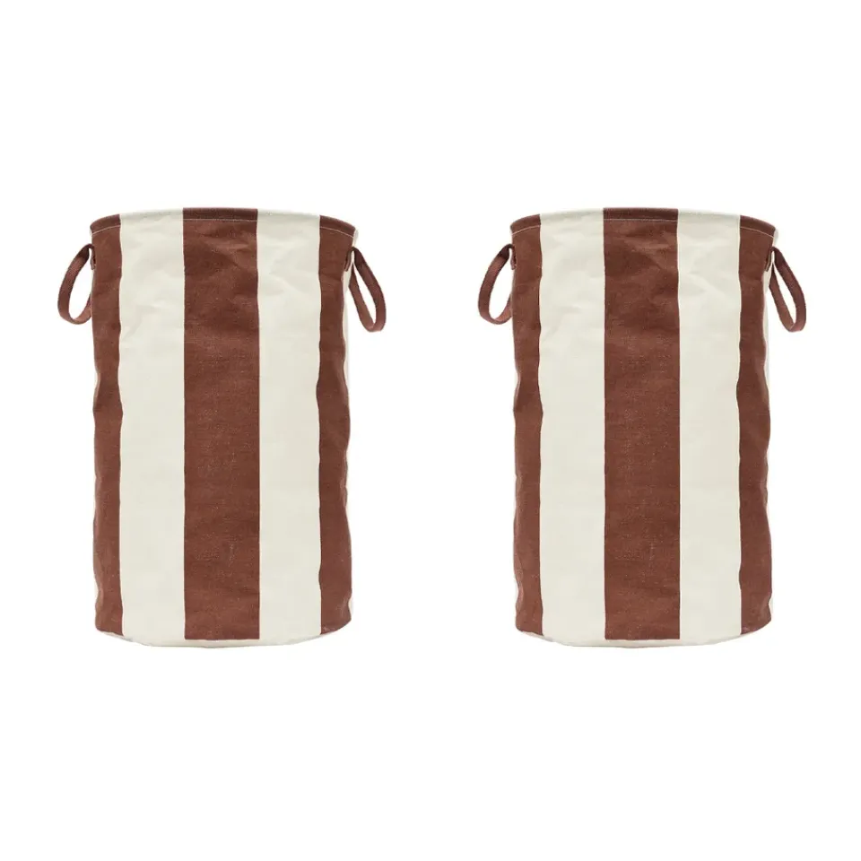 Sale OYOY Kara storage basket large Ø38x54 cm, Nutmeg BrownWhite