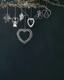 Outlet Rosendahl Karen Blixen window decoration Flower heart, Silver Silver-coloured