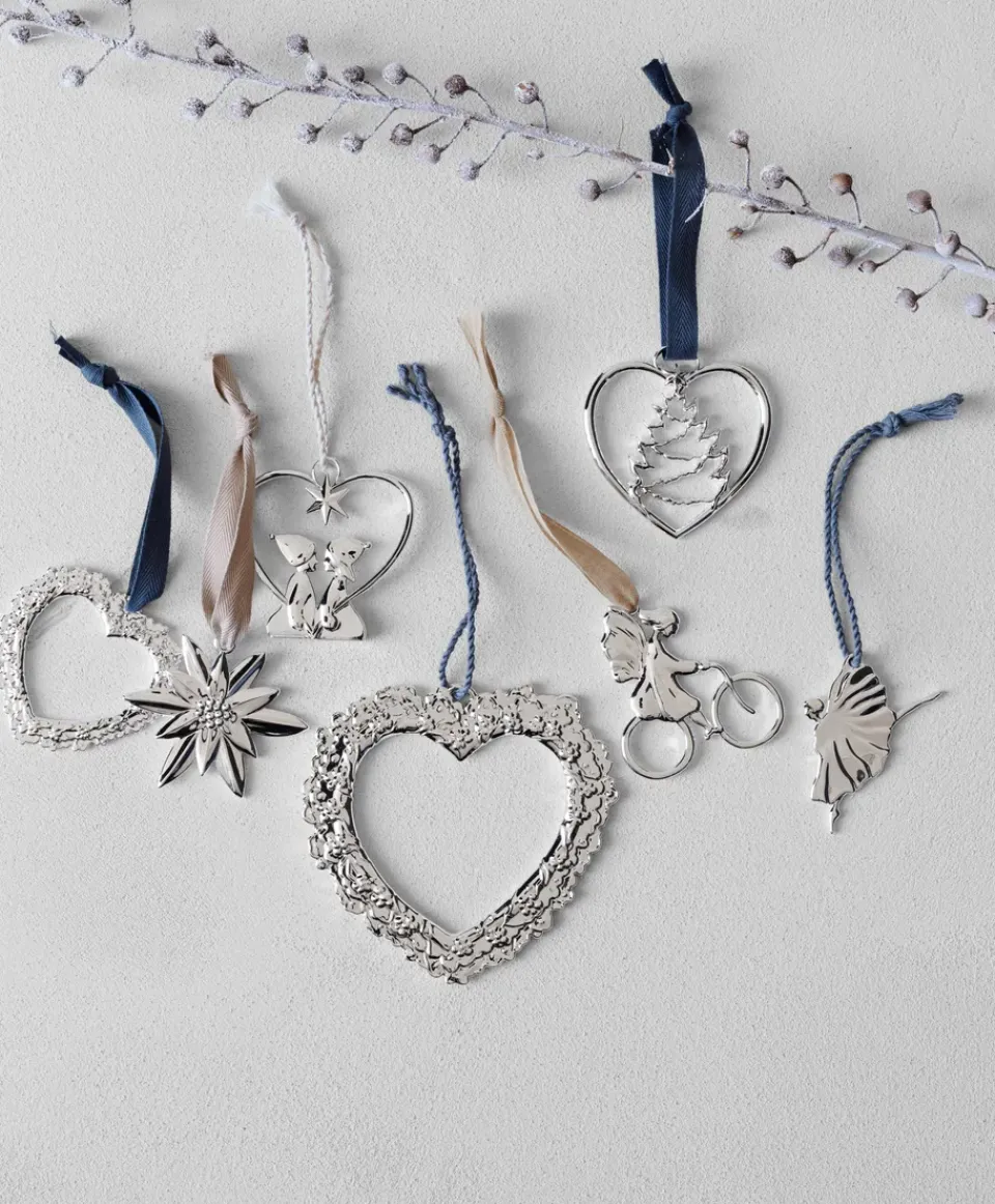 Outlet Rosendahl Karen Blixen window decoration Flower heart, Silver Silver-coloured