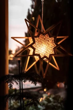 Christmas Stars^Globen Lighting Karin advent star Ø45 cm, Brown
