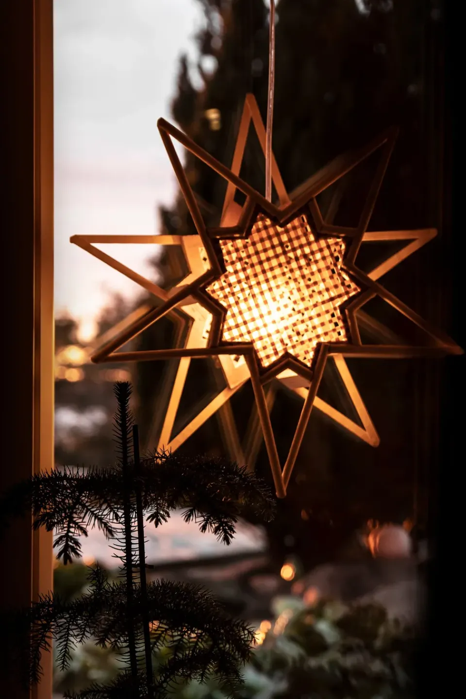 Christmas Stars^Globen Lighting Karin advent star Ø45 cm, Brown