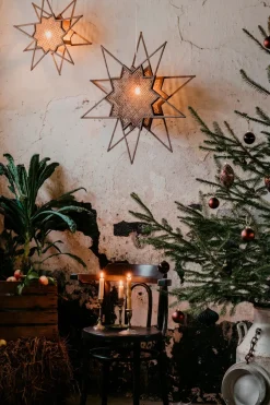 Christmas Stars^Globen Lighting Karin advent star Ø45 cm, Brown