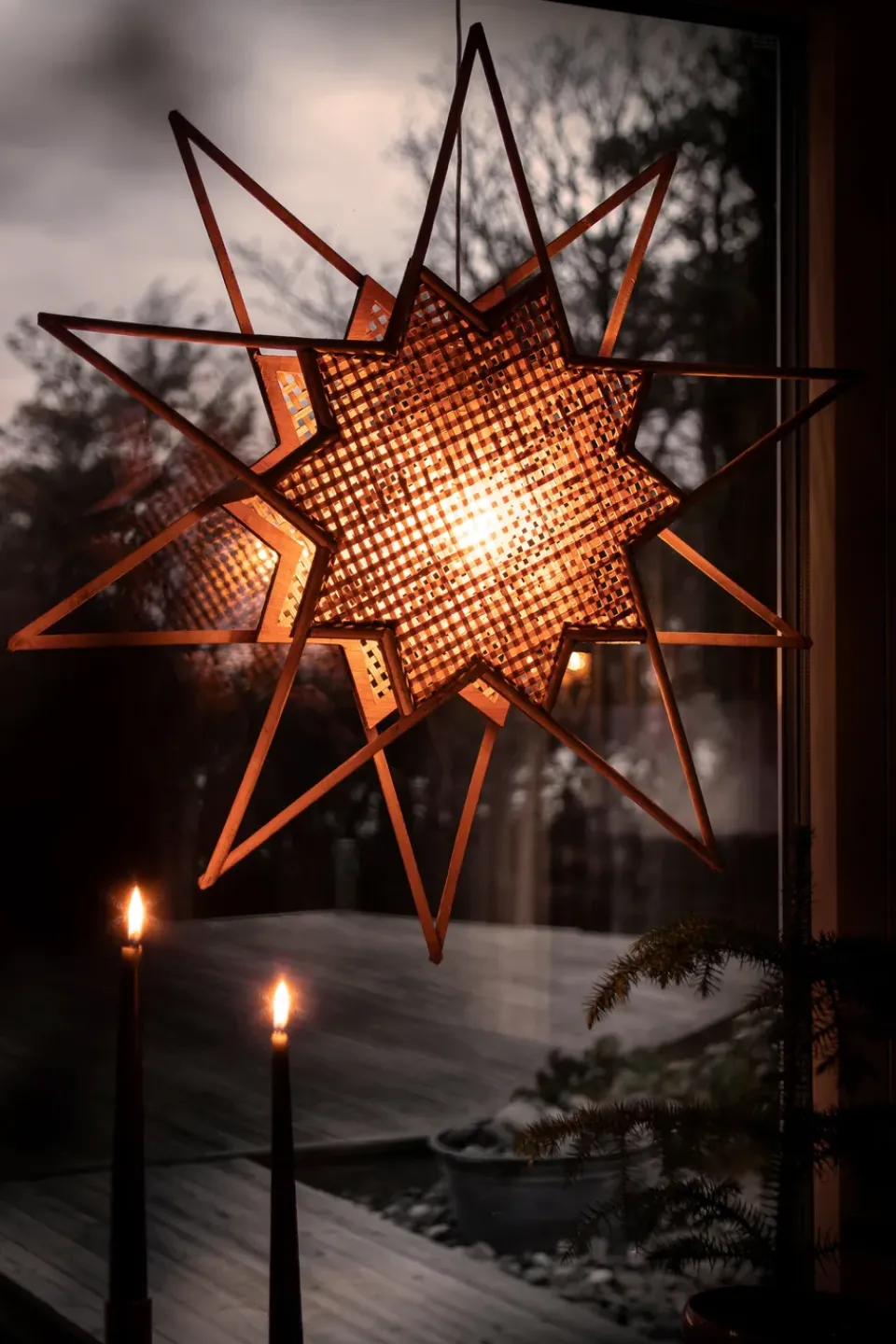 Christmas Stars^Globen Lighting Karin advent star Ø70 cm, Brown