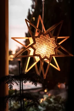 Outlet Globen Lighting Karin advent star Ø45 cm, Nature Beige