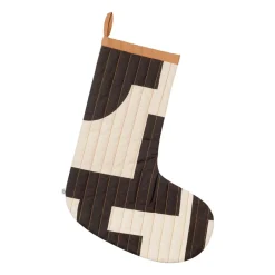 Broste Copenhagen Karla stocking, Turkish coffee black BlackBeige