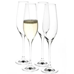 Champagne Glasses^Scandi Living Karlevi champagne glass 4-pack, 21 cl Transparent