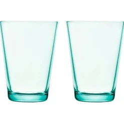 Drinking Glasses & Tumblers^Iittala Kartio tumbler 40 cl 2-pack, water 40 cl 2-pack Green