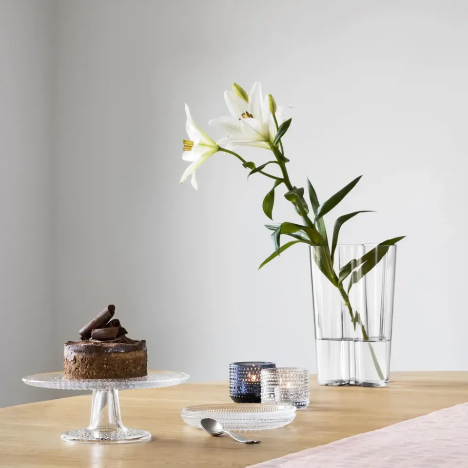 Discount Iittala Kastehelm cake stand small, clear Transparent