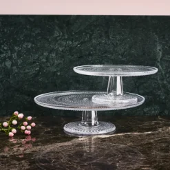 Discount Iittala Kastehelm cake stand small, clear Transparent