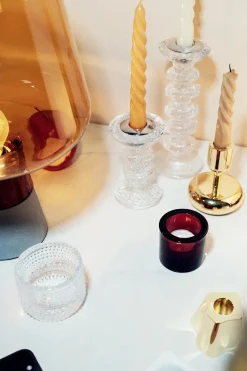 Outlet Iittala Kastehelmi candleholder, clear Transparent