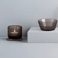 Tea Light Holders, Lanterns & Candle Dishes^Iittala Kastehelmi candleholder, linen Beige