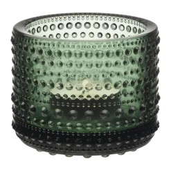 Tea Light Holders, Lanterns & Candle Dishes^Iittala Kastehelmi candleholder, Pine Green