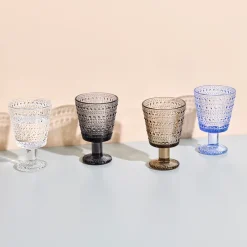 Best Iittala Kastehelmi drinking glass with stem 26 cl 2-pack, Aqua Blue