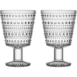 Online Iittala Kastehelmi drinking glass with stem 26 cl 2-pack, Clear Transparent