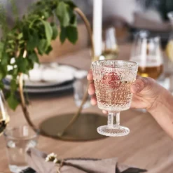 Online Iittala Kastehelmi drinking glass with stem 26 cl 2-pack, Clear Transparent