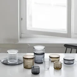 Storage Jars^Iittala Kastehelmi jar small, clear Transparent