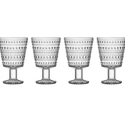Drinking Glasses & Tumblers^Iittala Kastehelmi water glass on base 26 cl 4-pack, clear Transparent