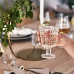 Drinking Glasses & Tumblers^Iittala Kastehelmi water glass on base 26 cl 4-pack, clear Transparent