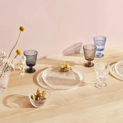 Drinking Glasses & Tumblers^Iittala Kastehelmi water glass on base 26 cl 4-pack, clear Transparent
