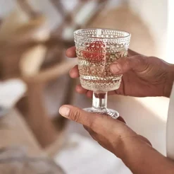 Drinking Glasses & Tumblers^Iittala Kastehelmi water glass on base 26 cl 4-pack, clear Transparent