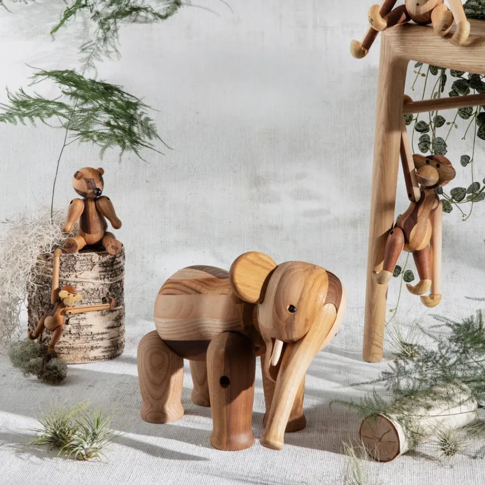 New Kay Bojesen Denmark Kay Bojesen elephant large, Reworked Brown
