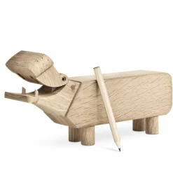 Wooden Figures^Kay Bojesen Denmark Kay Bojesen hippo, Oak Brown