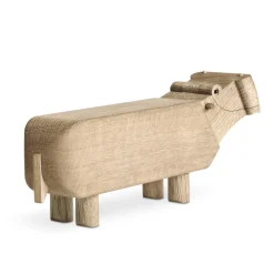 Wooden Figures^Kay Bojesen Denmark Kay Bojesen hippo, Oak Brown