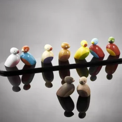Easter Decorations|Wooden Figures^Kay Bojesen Denmark Kay Bojesen sparrows 2-pack, Oak Brown