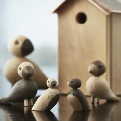 Easter Decorations|Wooden Figures^Kay Bojesen Denmark Kay Bojesen sparrows 2-pack, Oak Brown