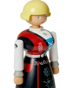 Clearance Kay Bojesen Denmark Kay Bojesen woman in Norwegian folk costume, Black-red-white BlackWhiteRed