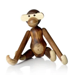 Best Kay Bojesen Denmark Kay Bojesen wooden monkey small, Teak-limba wood 20 cm Brown