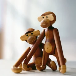Best Kay Bojesen Denmark Kay Bojesen wooden monkey small, Teak-limba wood 20 cm Brown