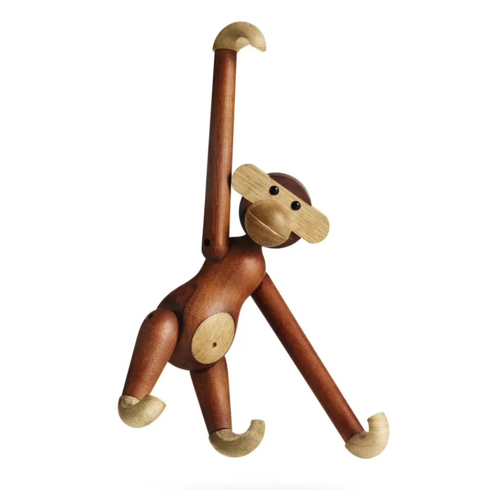 Best Kay Bojesen Denmark Kay Bojesen wooden monkey small, Teak-limba wood 20 cm Brown