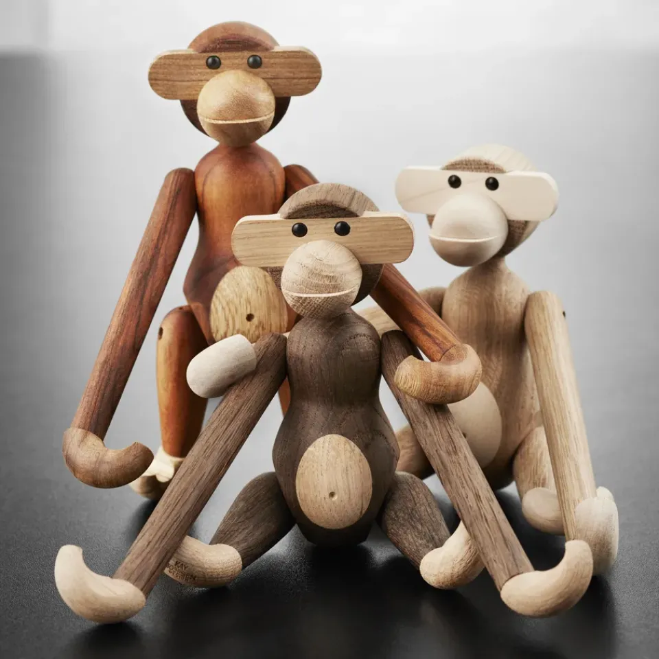 Best Kay Bojesen Denmark Kay Bojesen wooden monkey small, Oak-smoked oak Brown