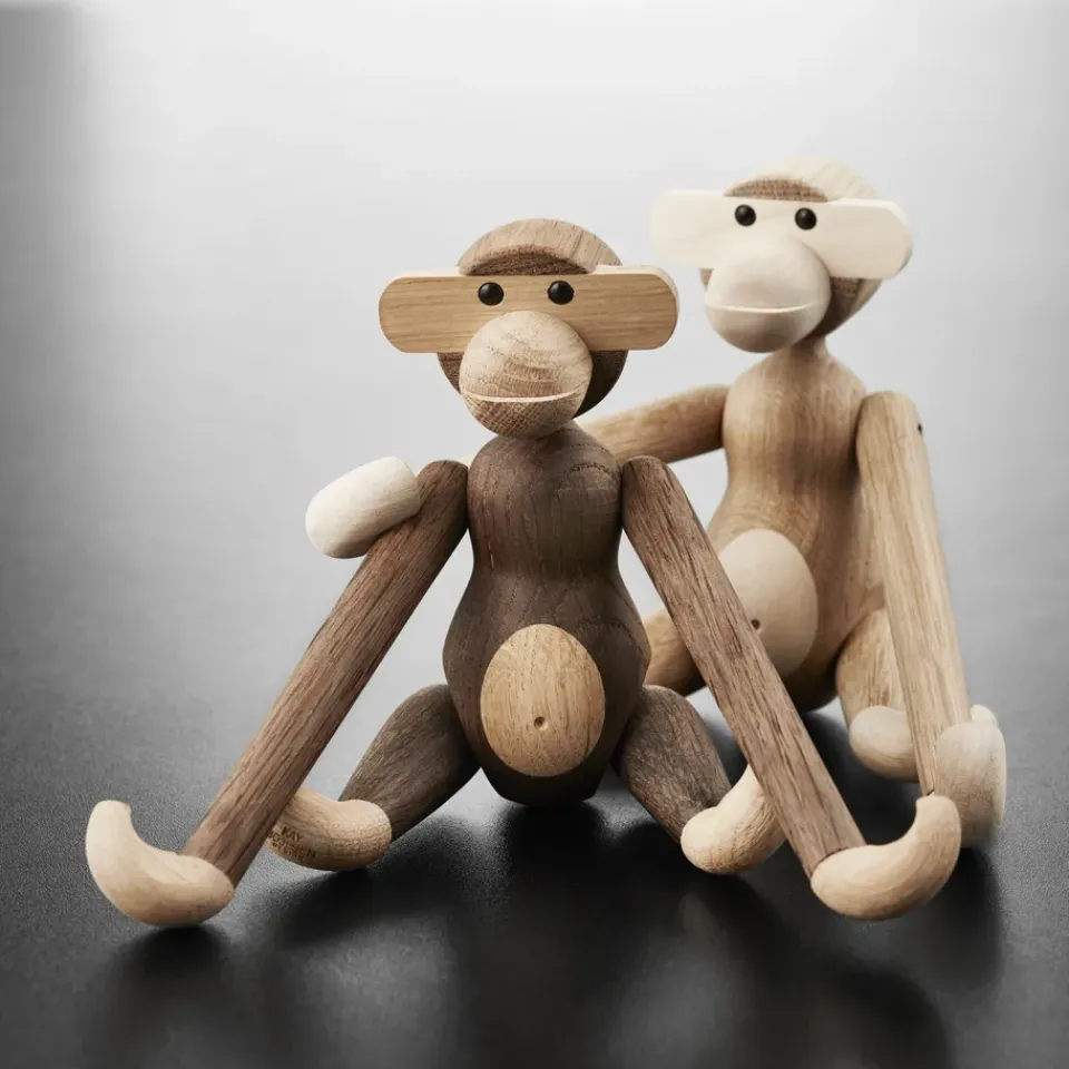 Children's Room Accessories|Children's Room Accessories^Kay Bojesen Denmark Kay Bojesen wooden monkey small, Untreated oak and maple BeigeBrown