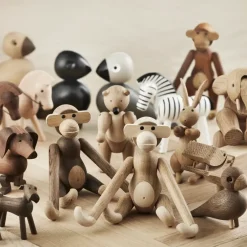 Children's Room Accessories|Children's Room Accessories^Kay Bojesen Denmark Kay Bojesen wooden monkey small, Untreated oak and maple BeigeBrown
