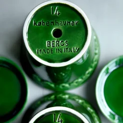 Bergs Potter Københavner flower pot glazed Ø10 cm, Green