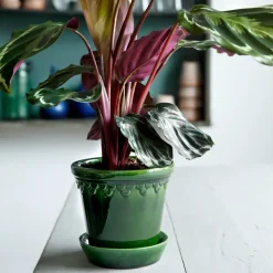 New Bergs Potter Københavner flower pot glazed Ø18 cm, Green