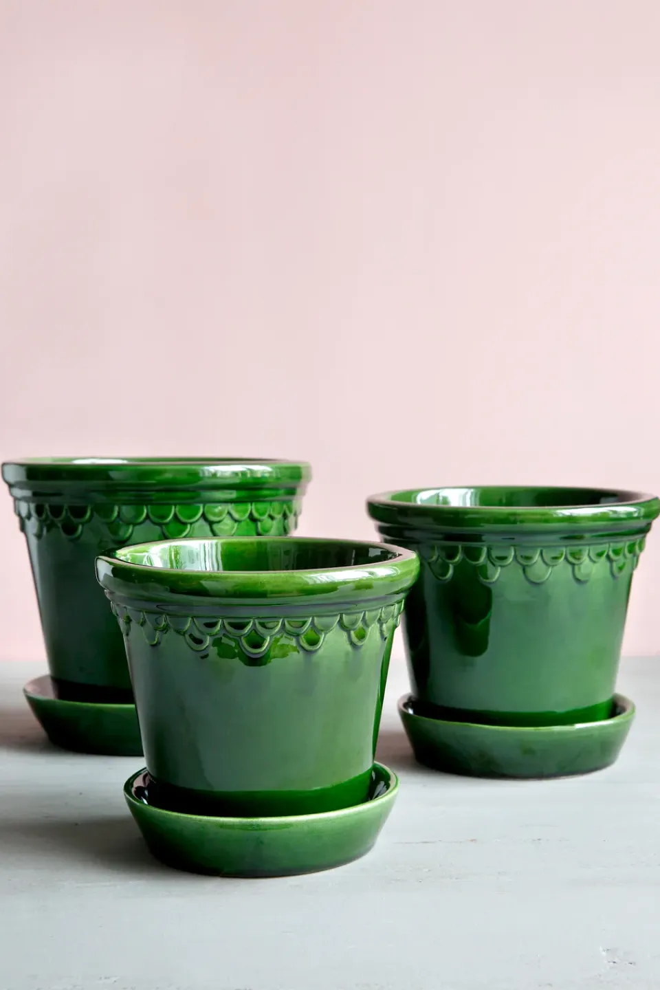 New Bergs Potter Københavner flower pot glazed Ø18 cm, Green