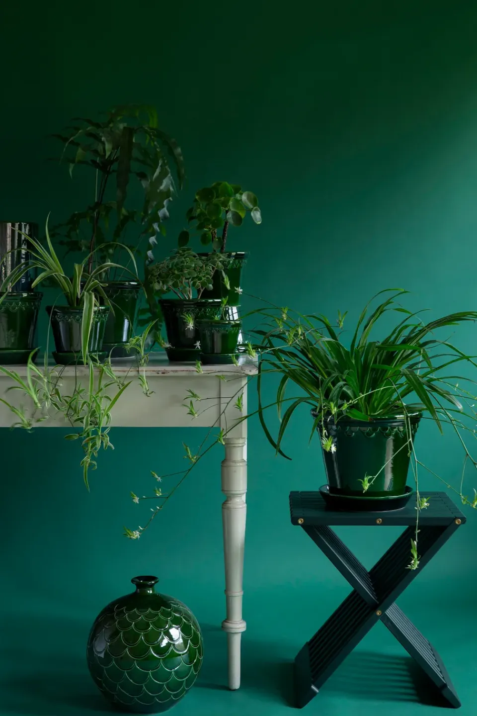 New Bergs Potter Københavner flower pot glazed Ø18 cm, Green